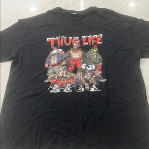 Brand New Black Graphic T-Shirt with Thug Life Design